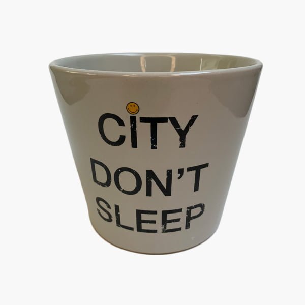 City don't sleep flower pot